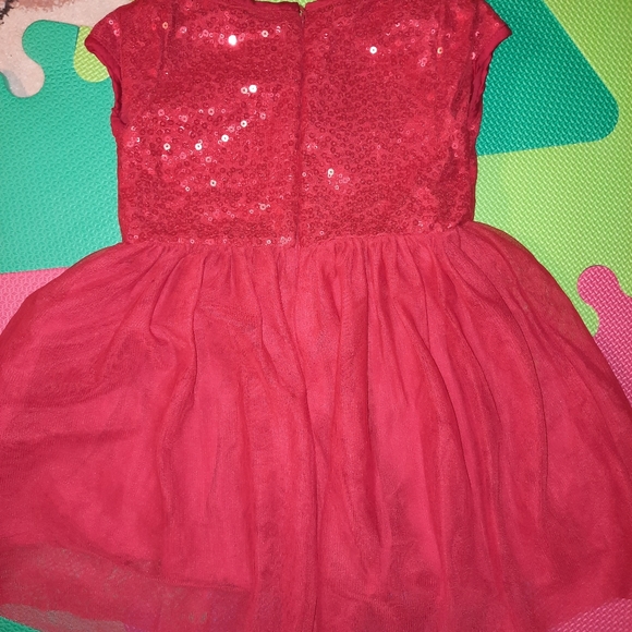 Toddler Red Sequin & Tulle Dress - Picture 2 of 2